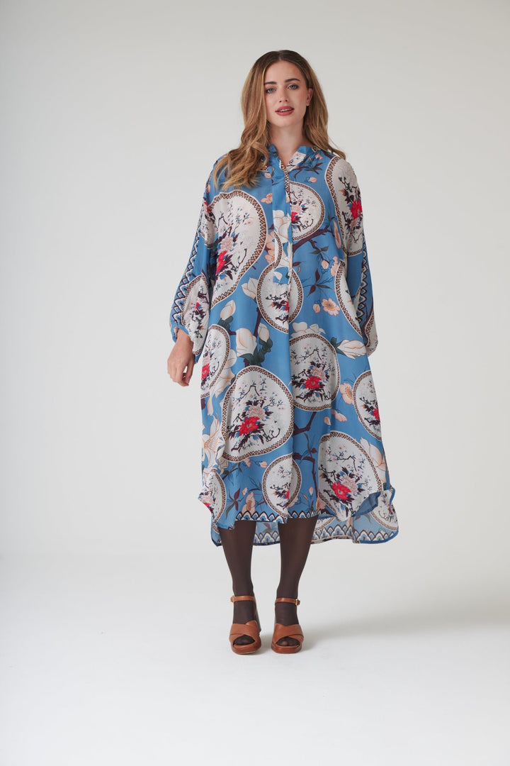 Magnolia Plates Blue Crepe Darcy Dress