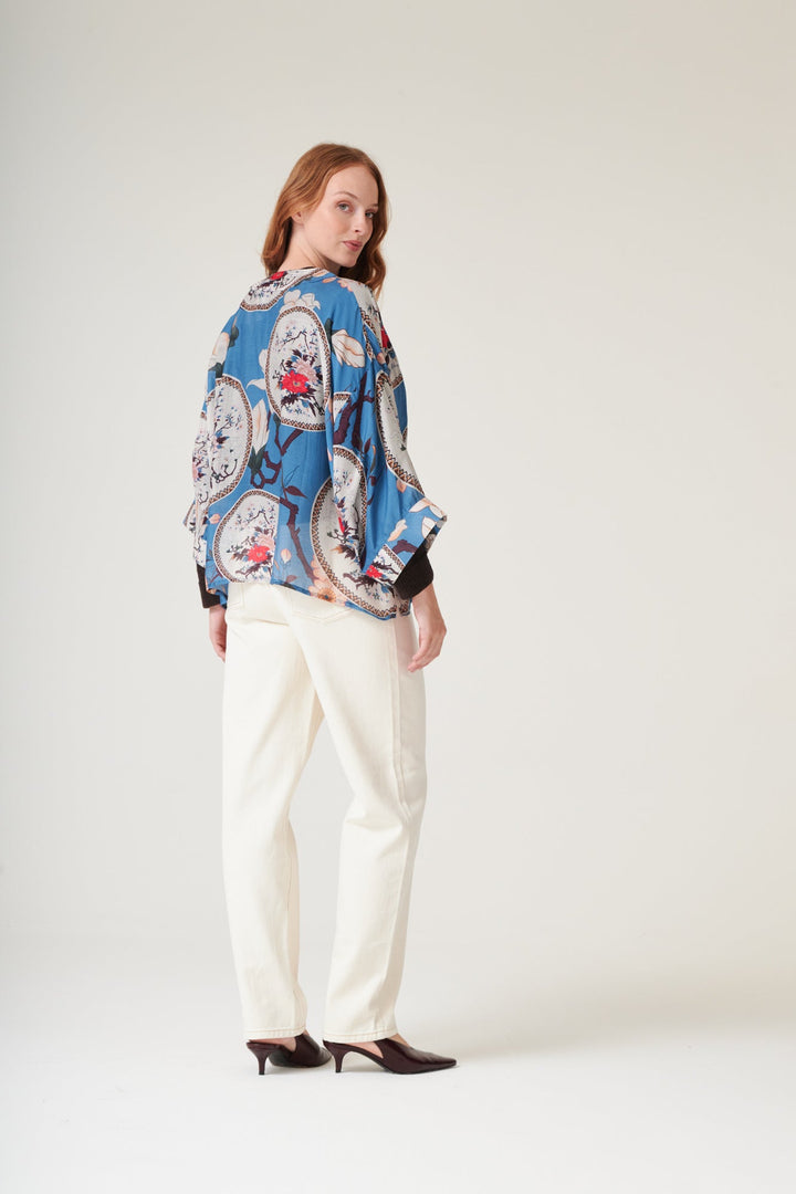 Magnolia Plates Blue Kimono