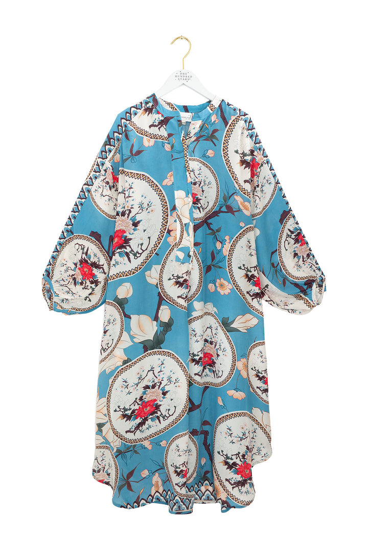 Magnolia Plates Blue Crepe Darcy Dress