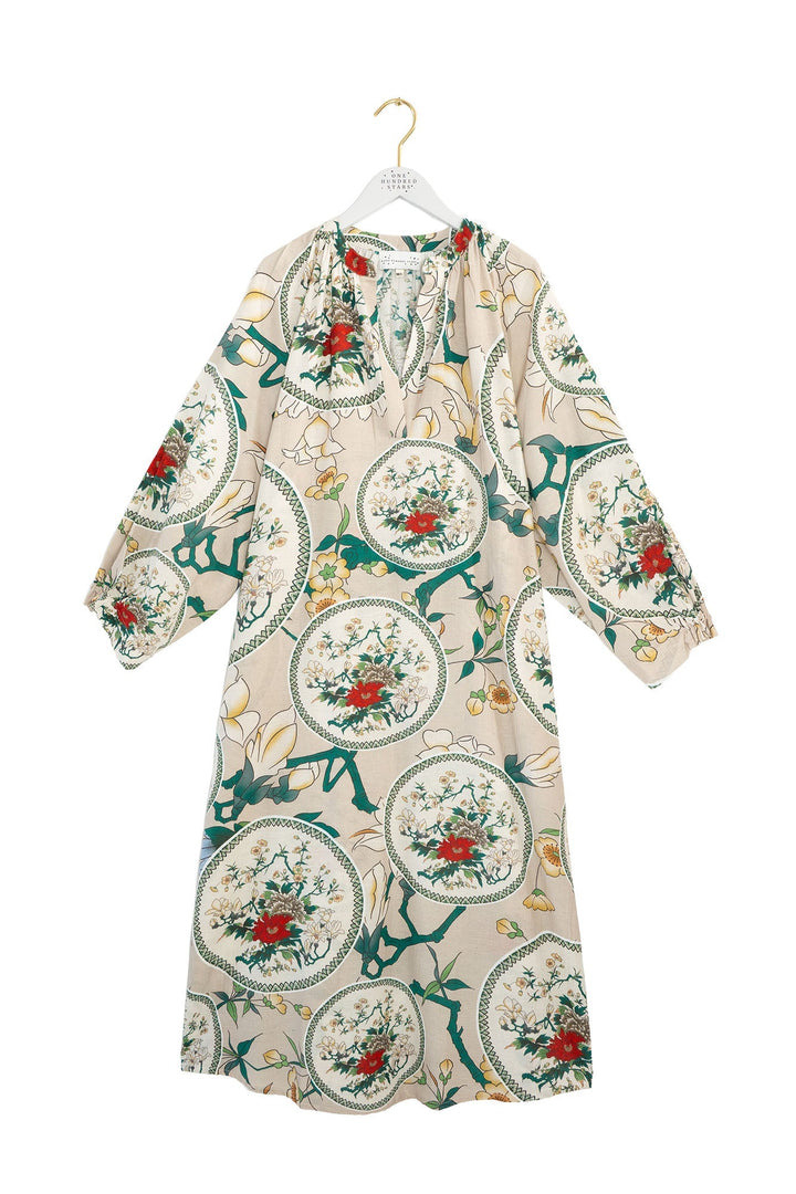 Magnolia Plates Putty Raglan Dress - One Hundred Stars