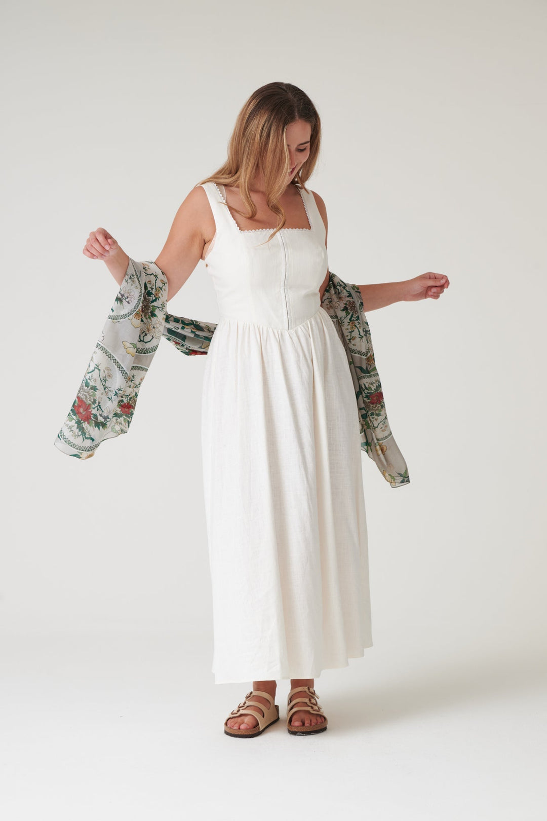 Magnolia Plates Putty Scarf - One Hundred Stars