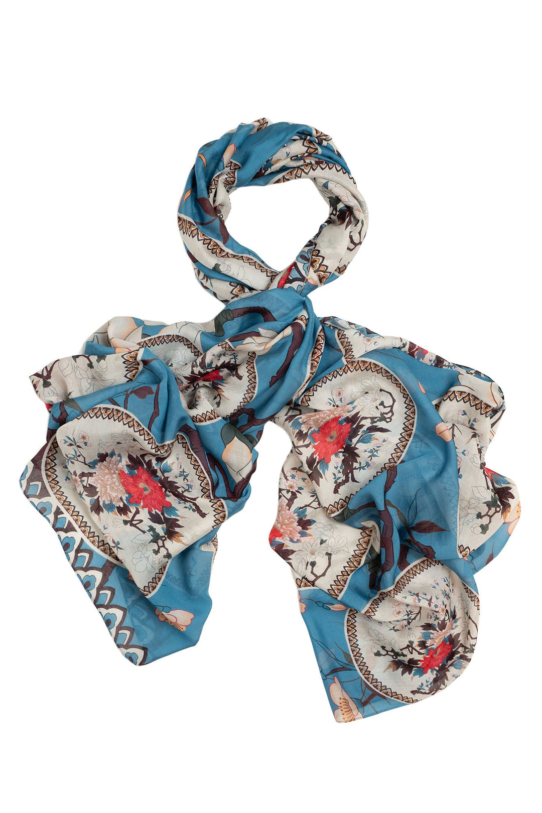 Magnolia Plates Blue Scarf