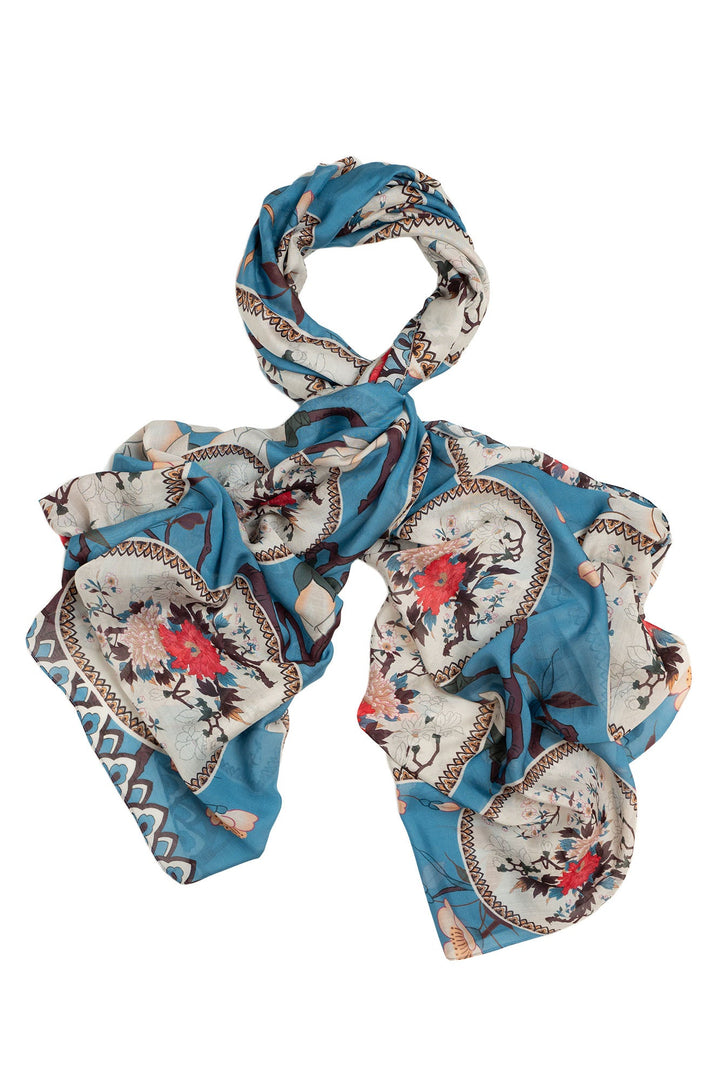 Magnolia Plates Blue Scarf
