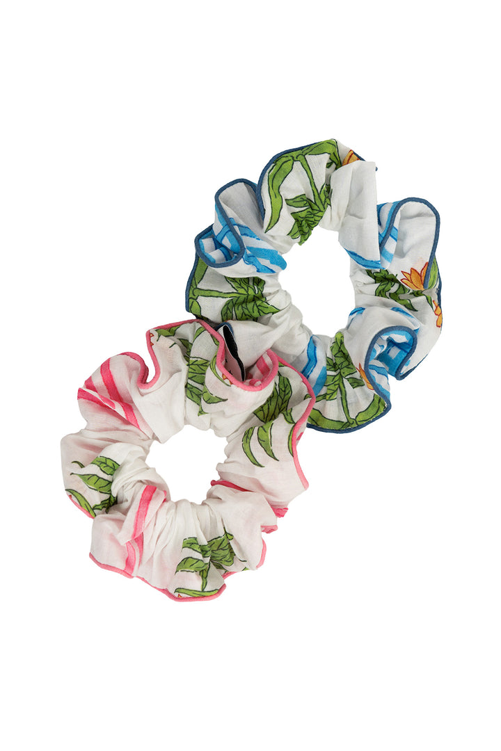 Marigold Check Scrunchie Set