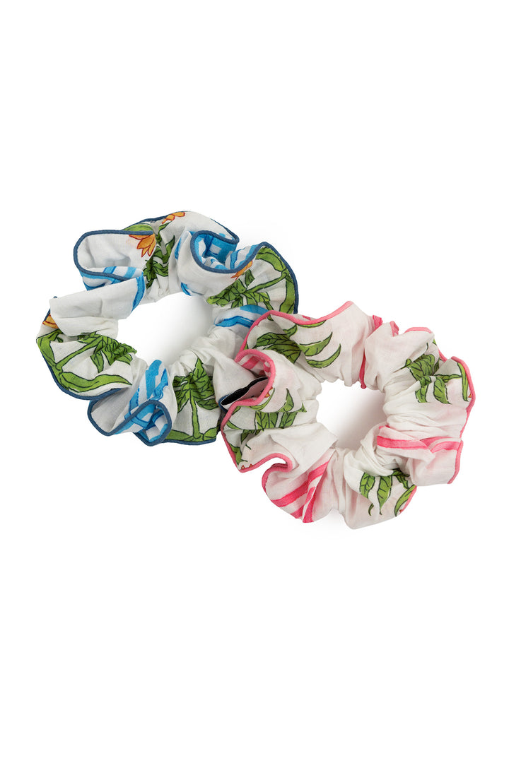 Marigold Check Scrunchie Set