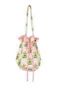 Marigold Check Pink Cotton Vanity Bag