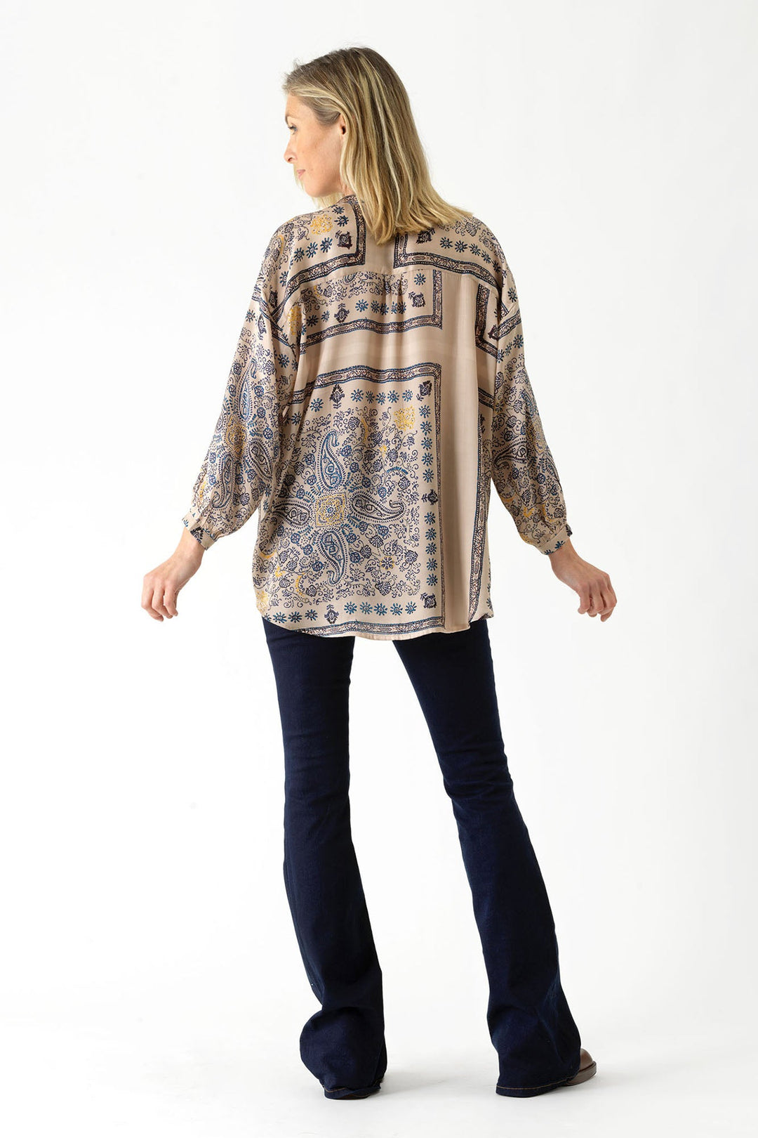 Mehndi Blue Darcy Shirt - One Hundred Stars