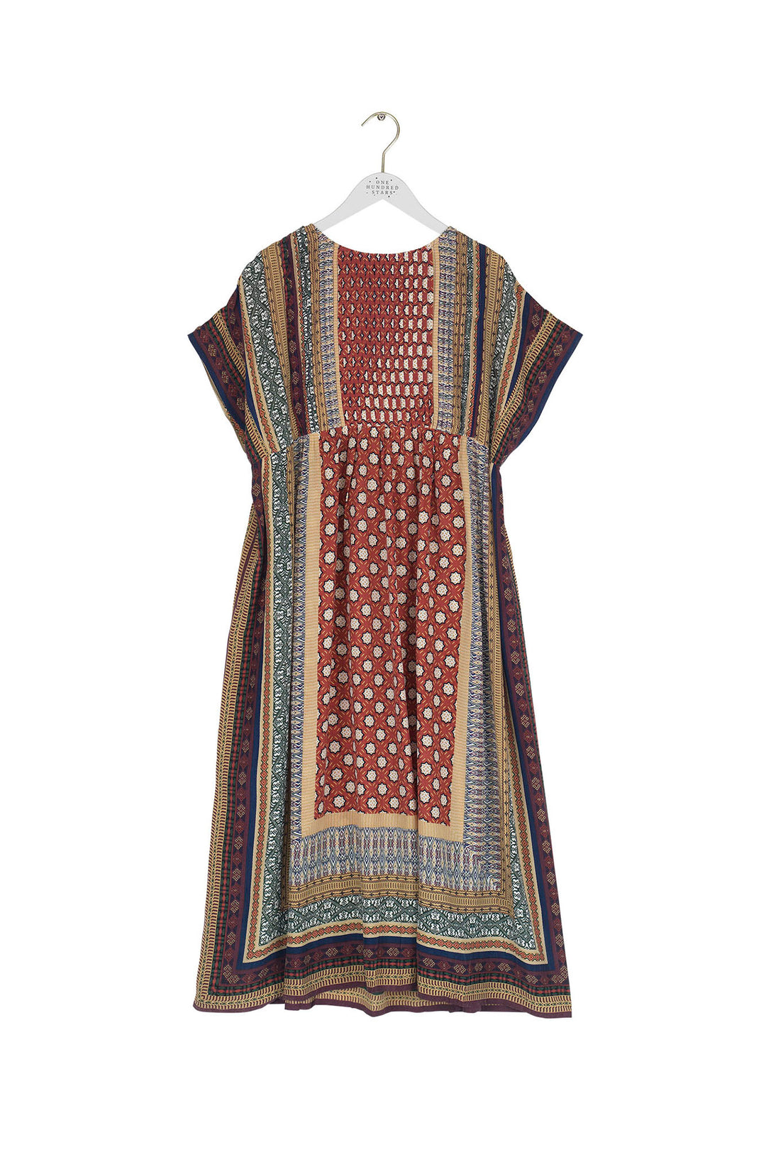 Moorish Burgundy Pleat Dress