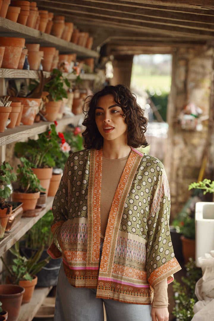 Moorish Green Kimono - One Hundred Stars