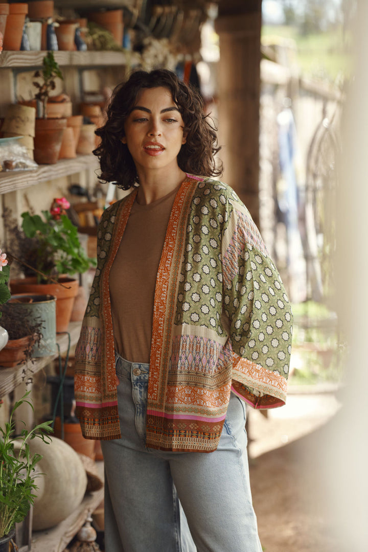 Moorish Green Kimono - One Hundred Stars