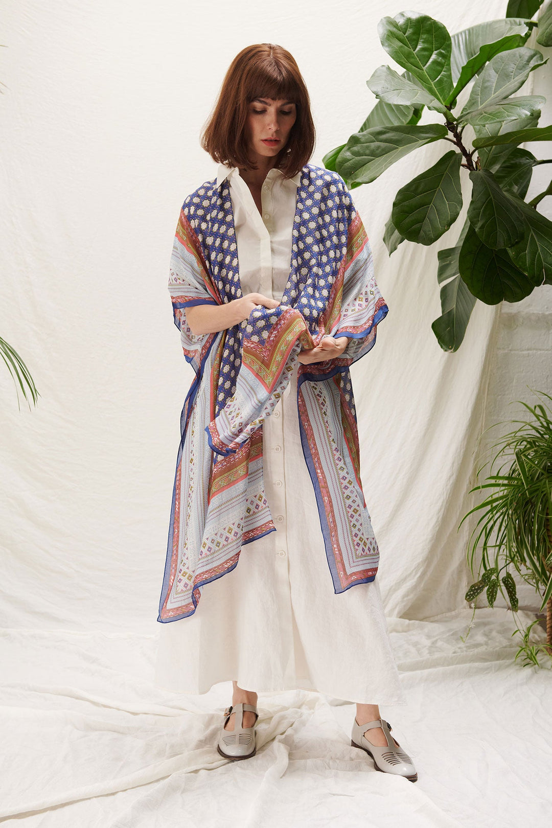 moorish Moroccan print summer cover up by one hundred stars 