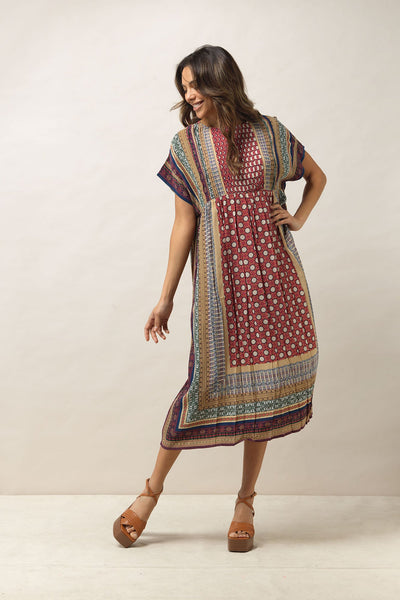 ワンピース Formentera Pleated Bicolor Dress M Formentera Pleated Bicolor Dress（ワンピース）｜Her lip to