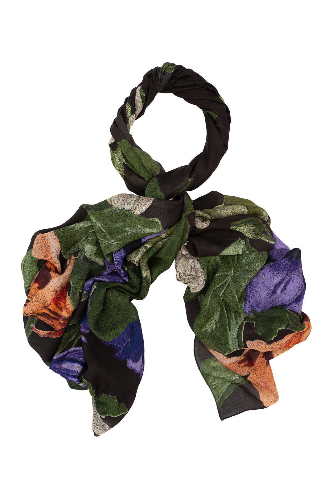 Nasturtium Black Scarf