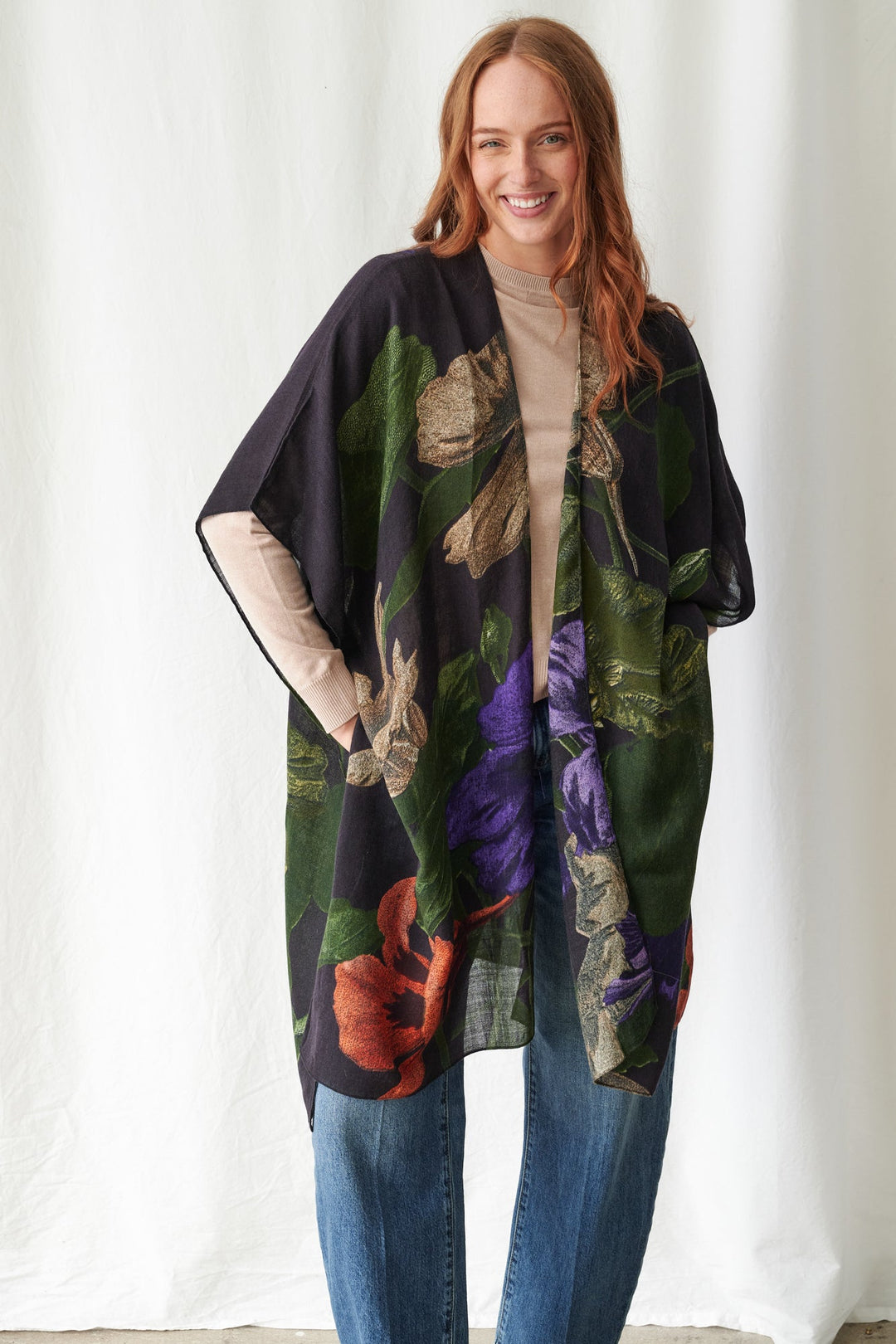 Nasturtium Black Wool Throwover