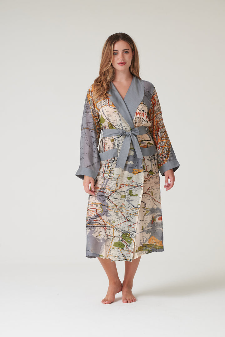 New York City Grey Map Gown