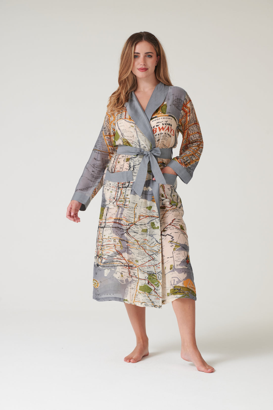 New York City Grey Map Gown
