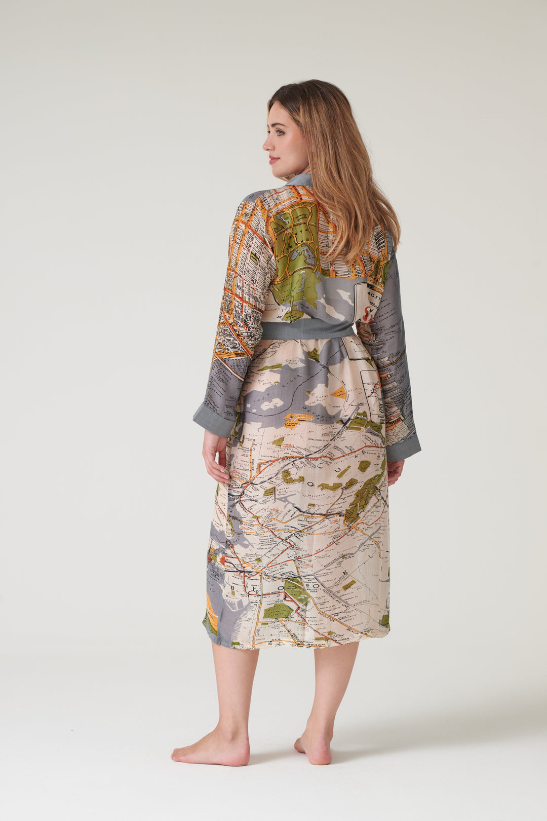 New York City Grey Map Gown