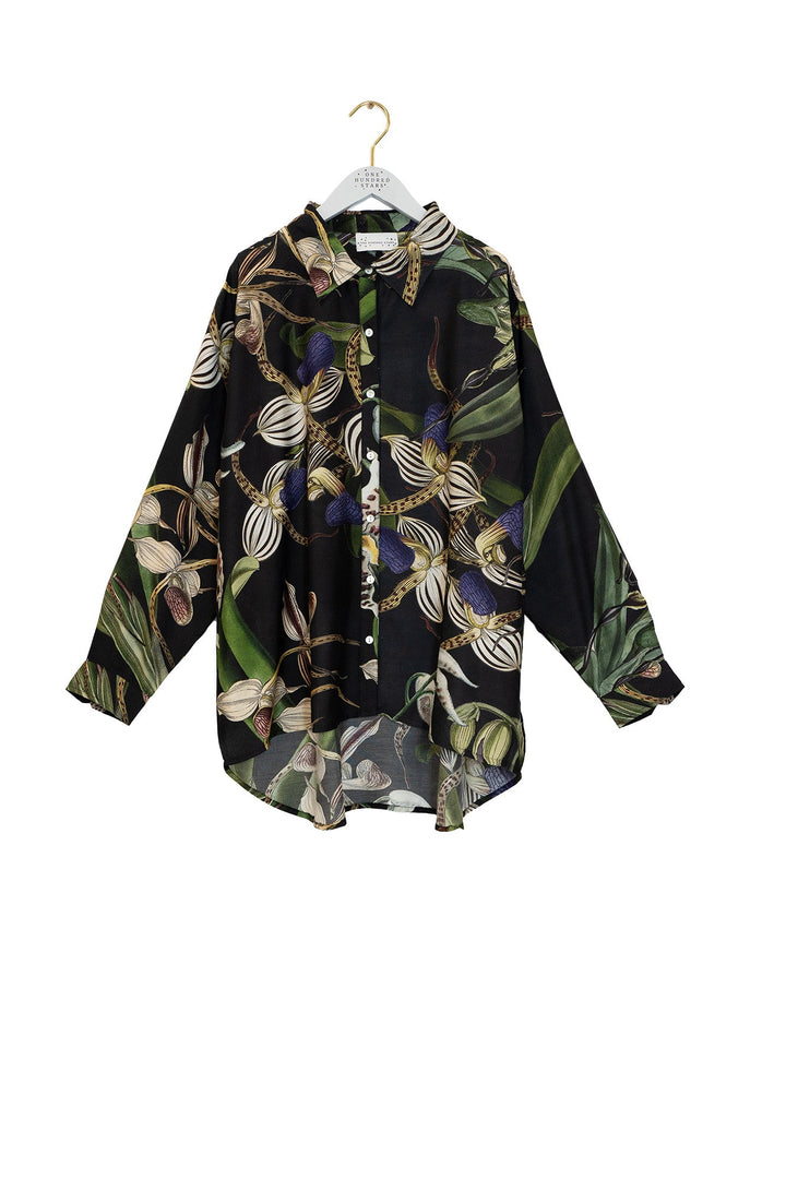 Orchid Black Oversized Shirt