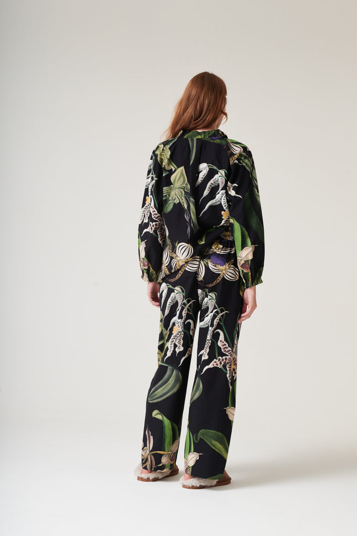 Orchid Black Poplin Pyjama Set