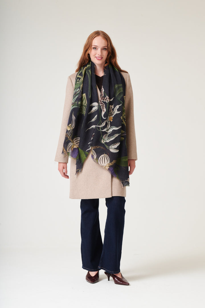 Orchid Black Scarf