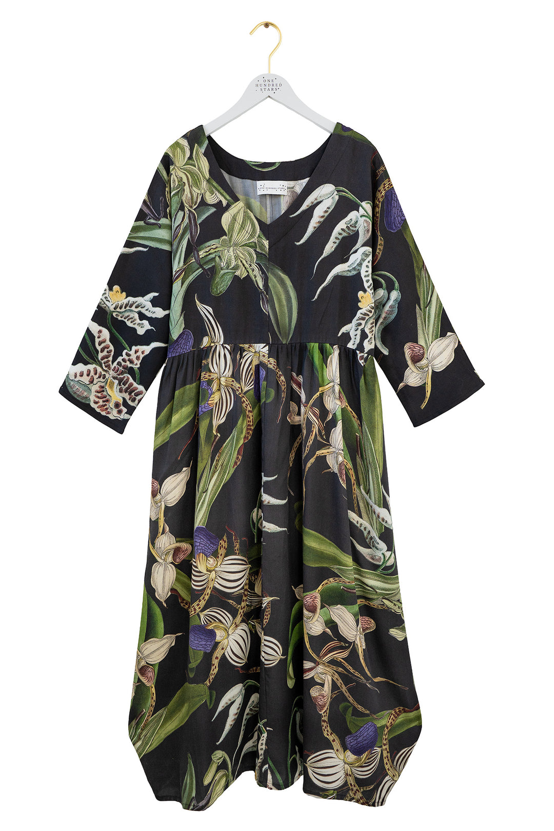 Orchid Black Tulip Dress