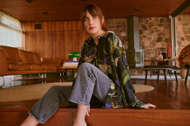 Orchid Black Oversized Shirt