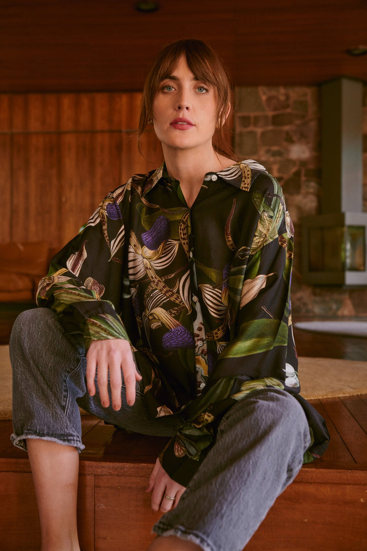 Orchid Black Oversized Shirt