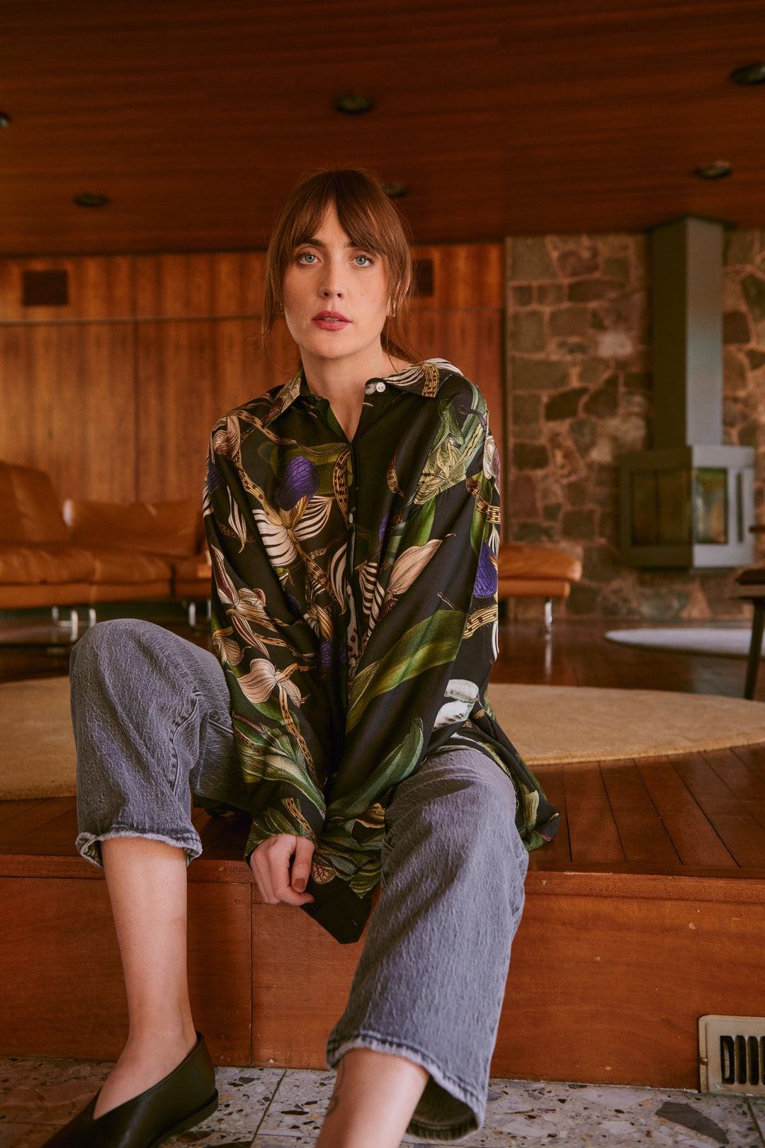 Orchid Black Oversized Shirt