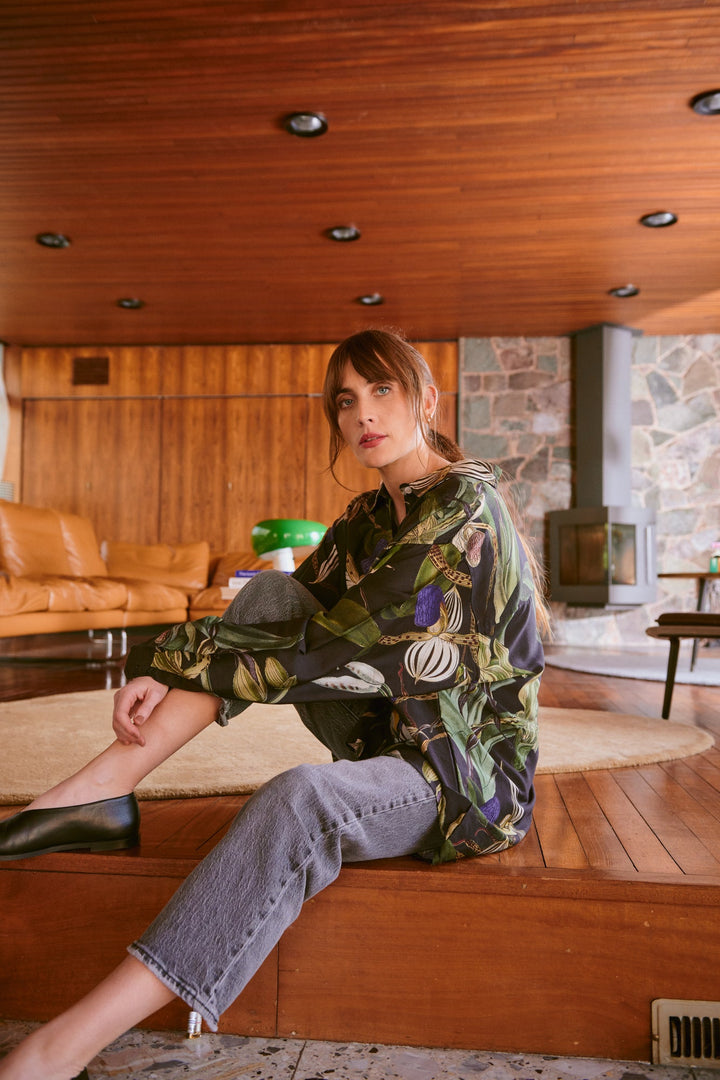 Orchid Black Oversized Shirt