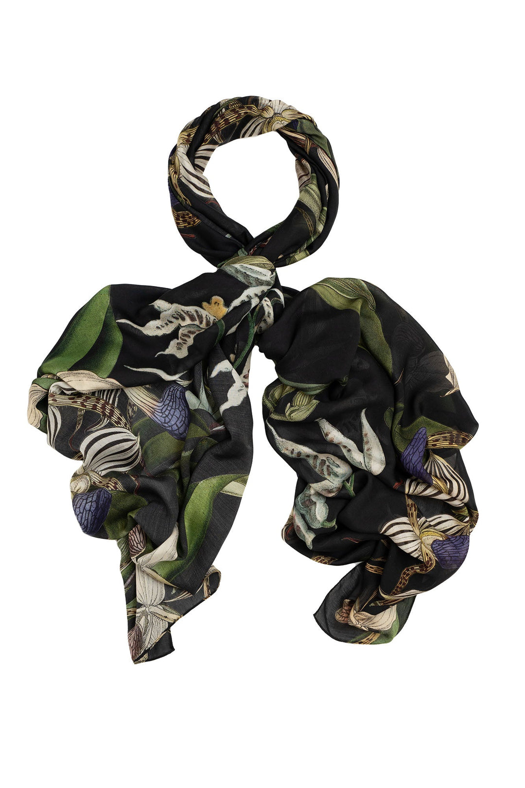 Orchid Black Scarf