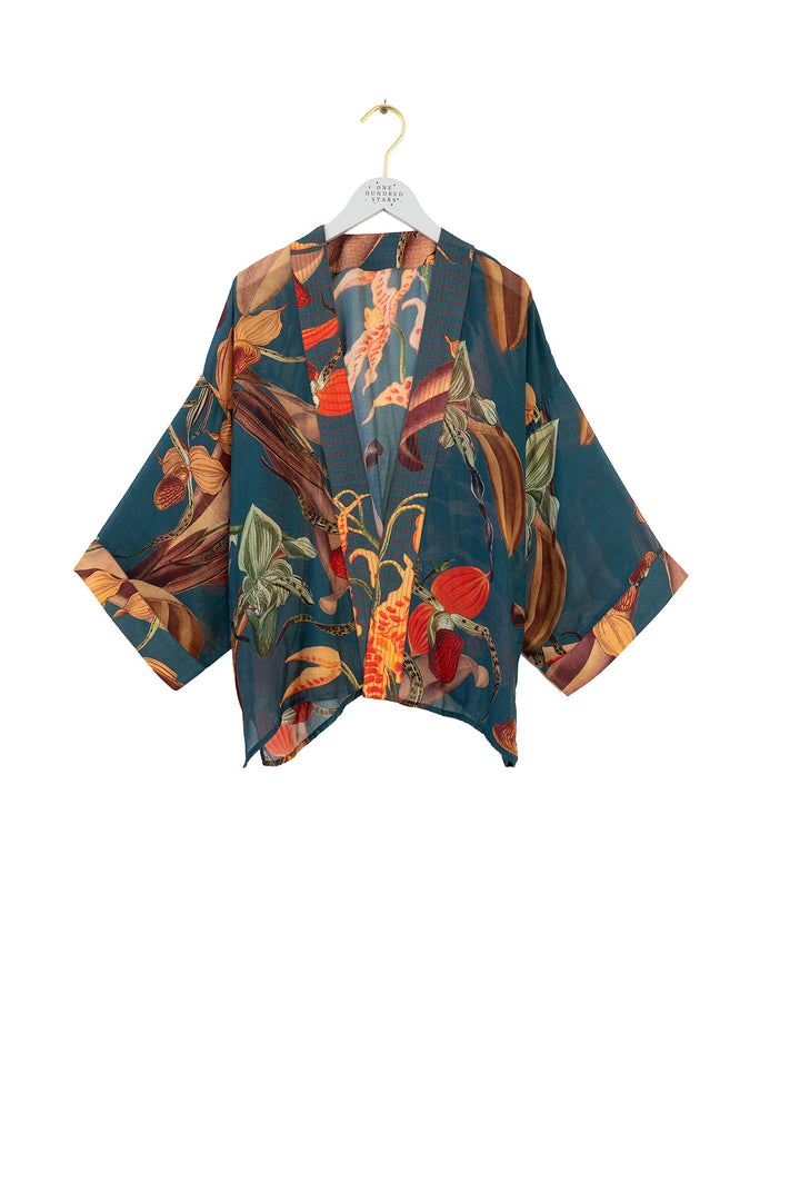 Orchid Teal Kimono