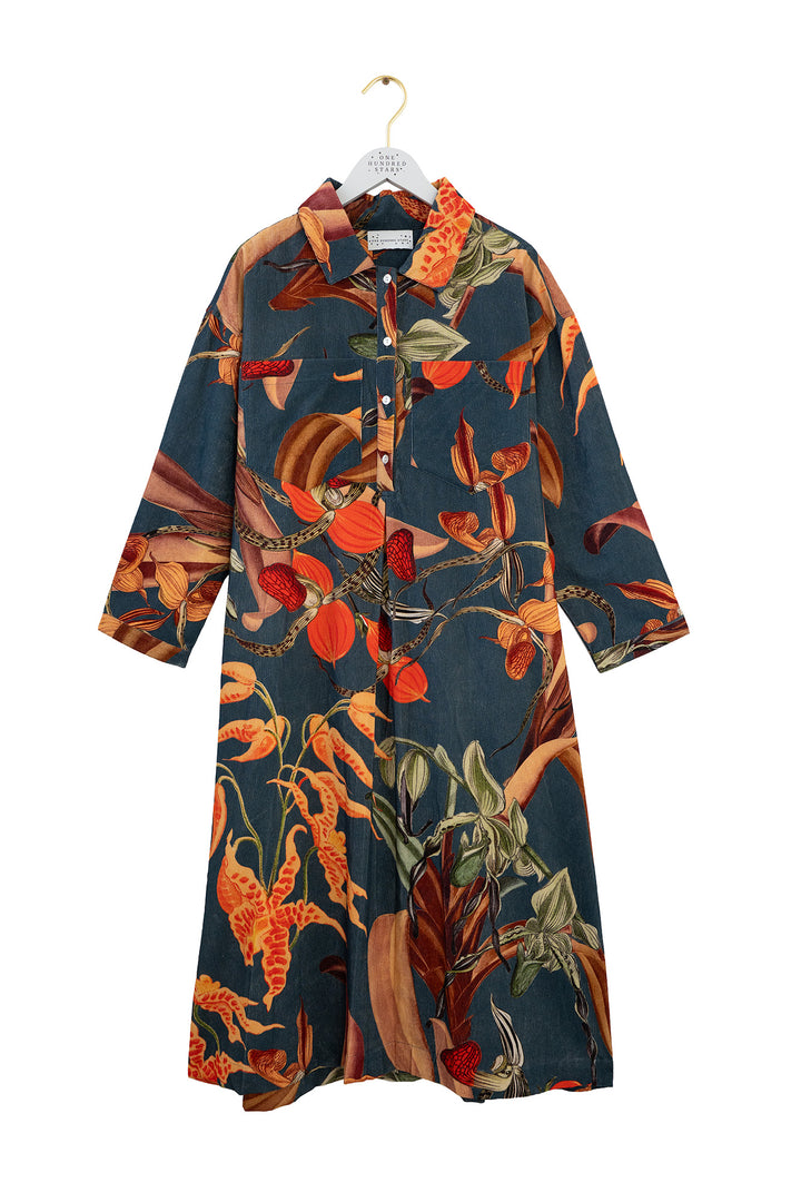 Orchid Teal Pocket Dress