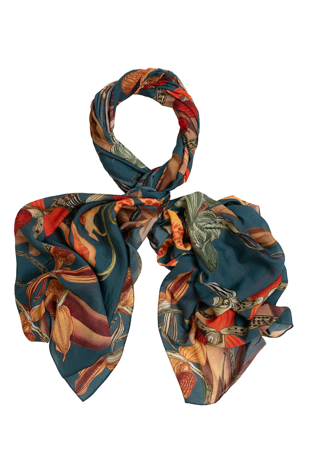 Orchid Teal Scarf