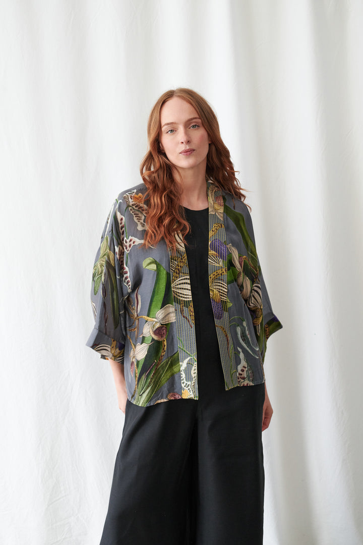 Orchid Grey Kimono