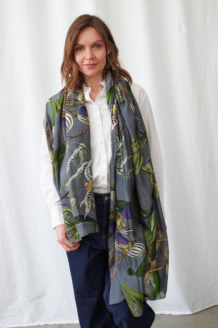 Orchid Grey Scarf