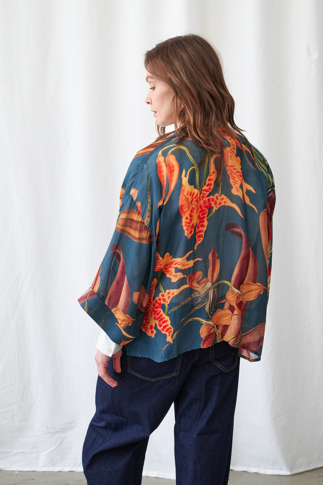Orchid Teal Kimono