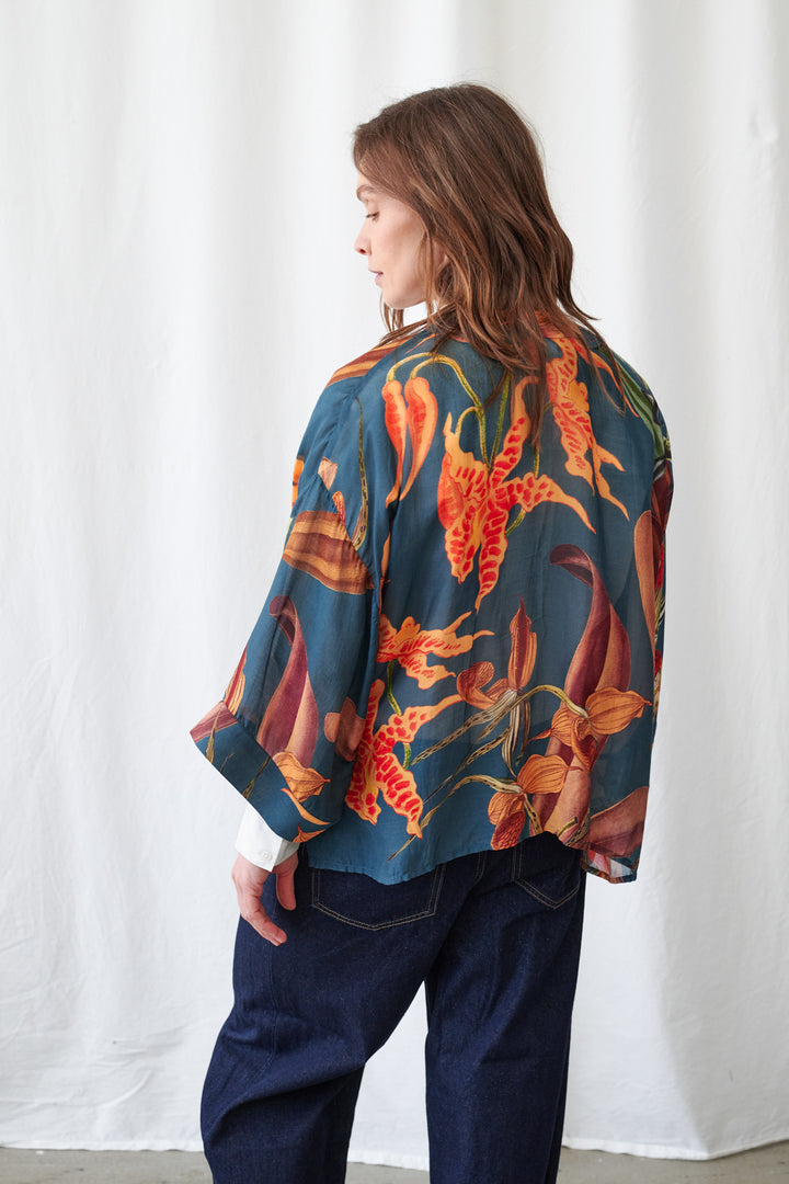 Orchid Teal Kimono