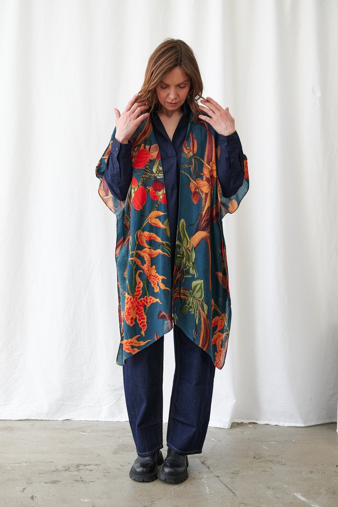 Orchid Teal Wool Throwover