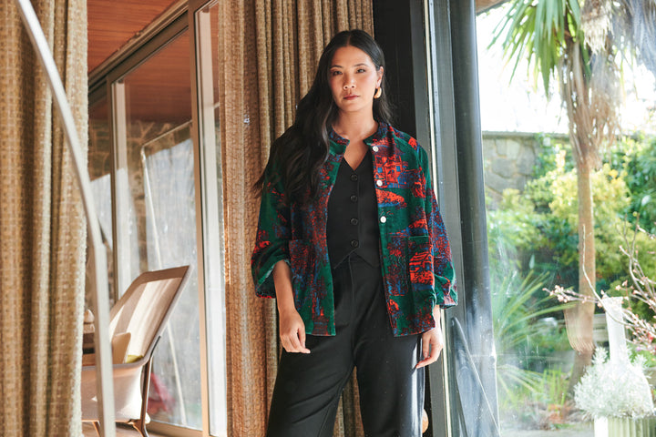 Pagoda Forest Velvet Jacket