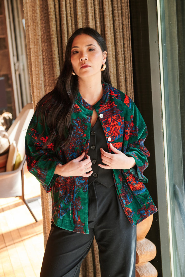 Pagoda Forest Velvet Jacket
