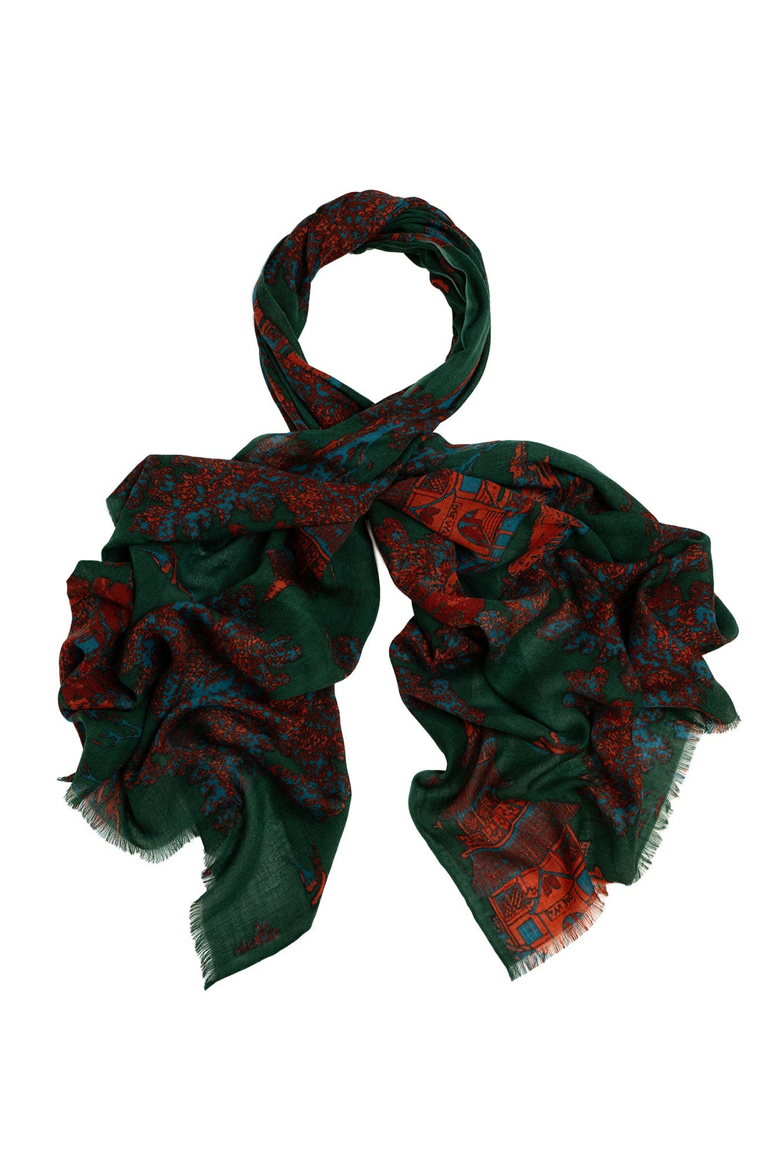 Pagoda Forest Wool Scarf