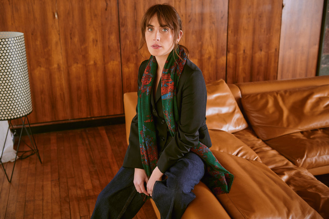 Pagoda Forest Wool Scarf