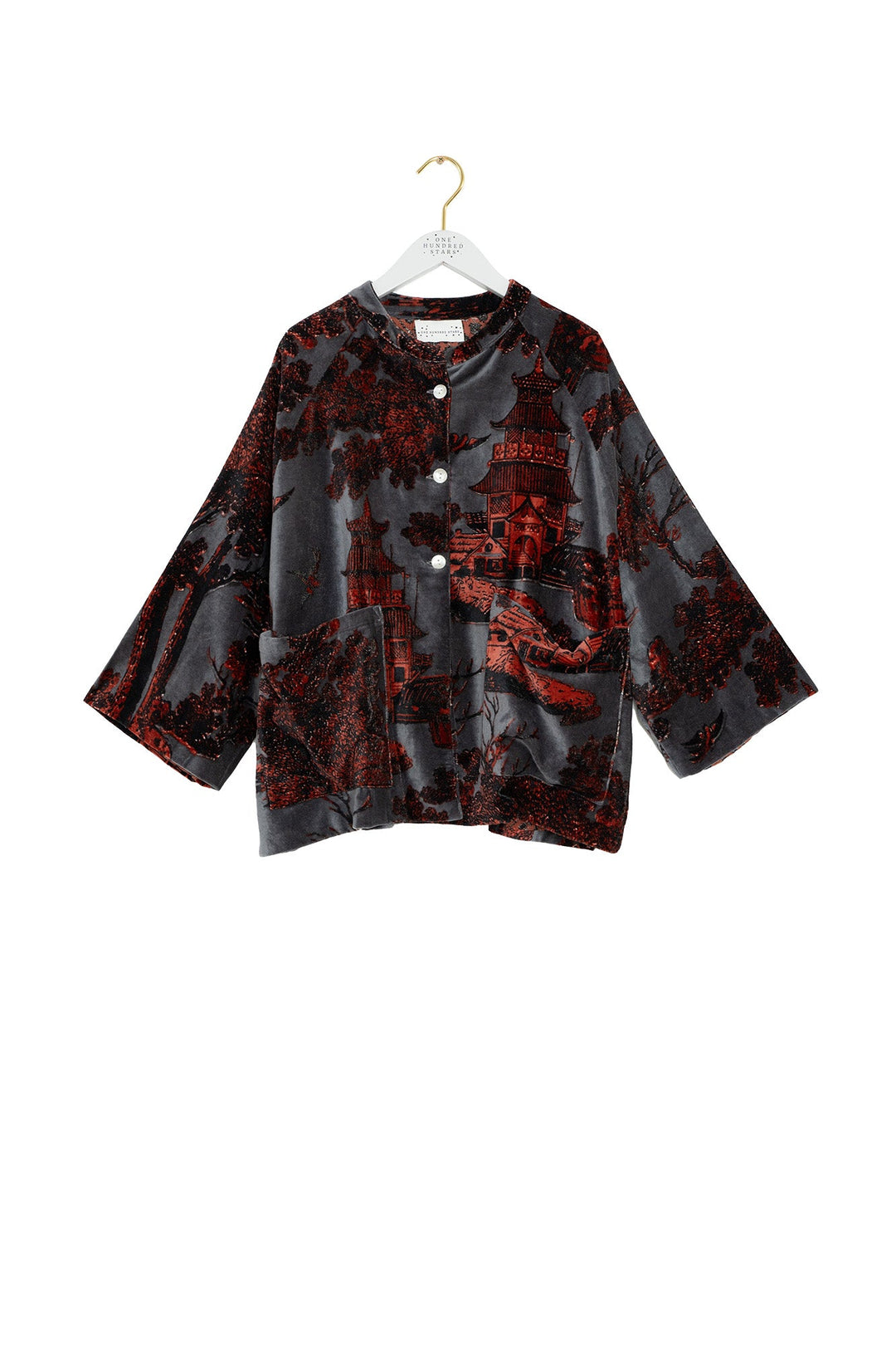 Pagoda Pewter Velvet Jacket