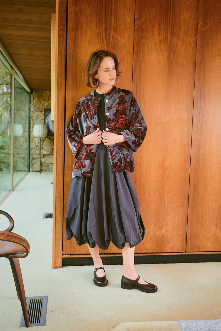Pagoda Pewter Velvet Jacket