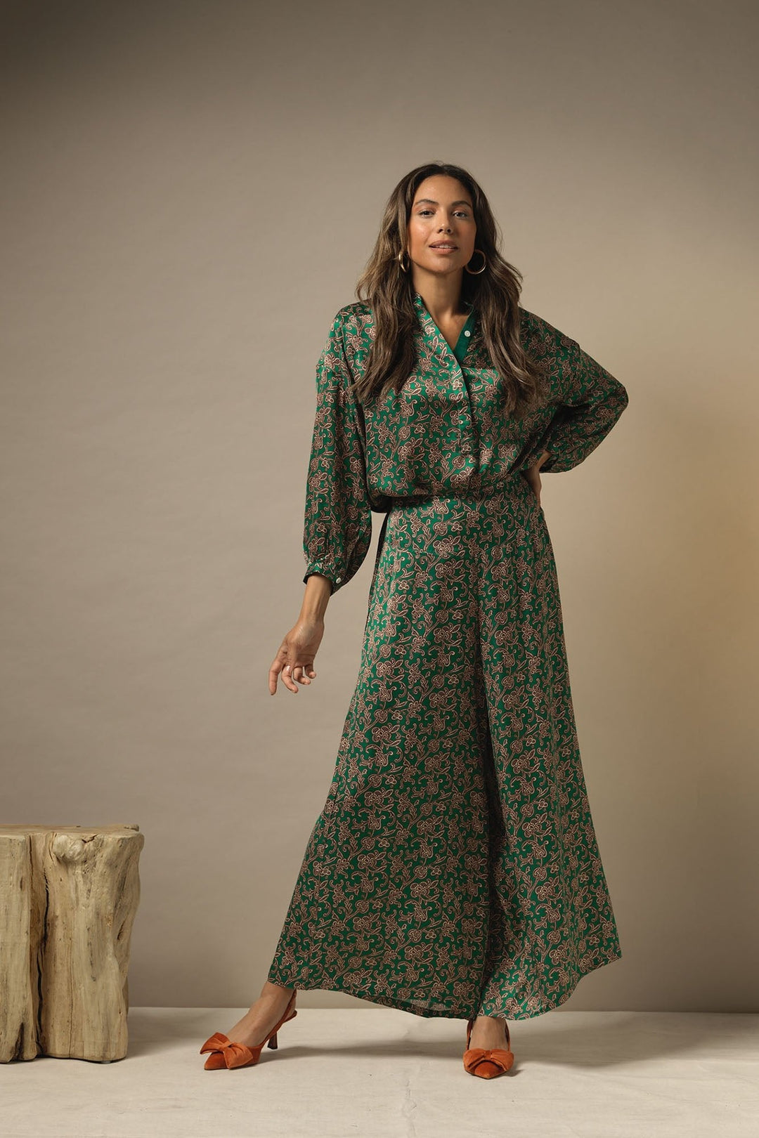 Floral Paisley Green Darcy Shirt - One Hundred Stars