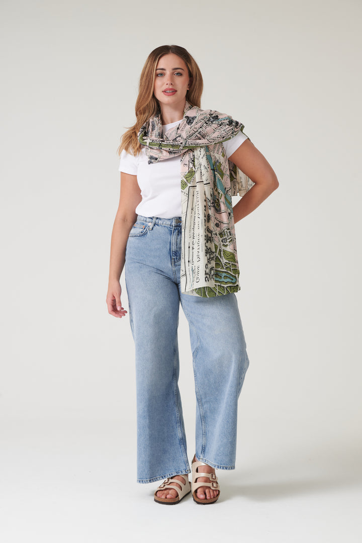 Paris Map Scarf