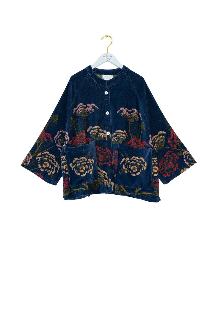Parsley Seed Navy Velvet Jacket