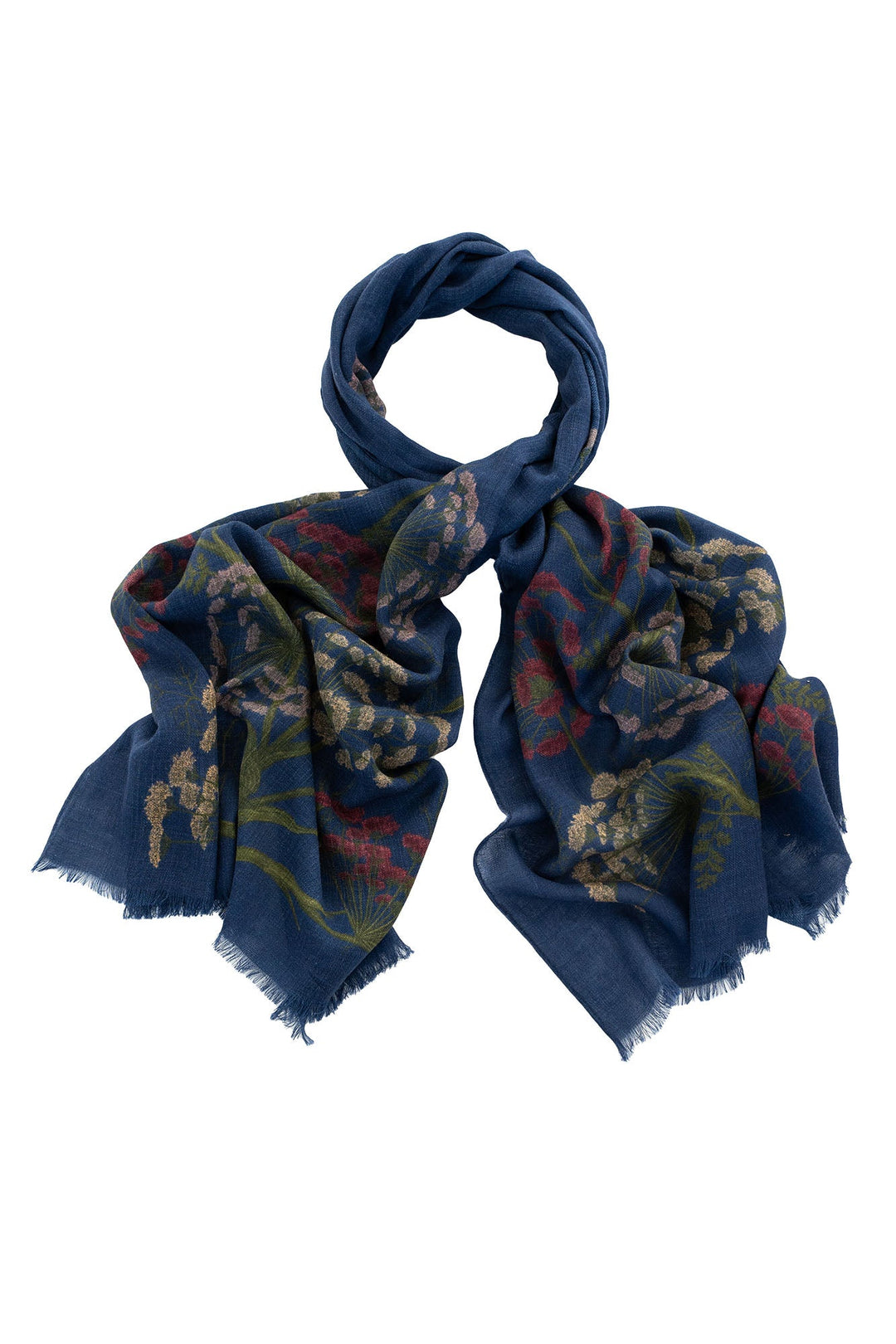 Parsley Seed Navy Wool Scarf