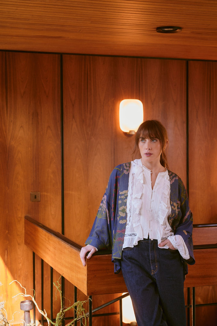 Parsley Seed Navy Kimono