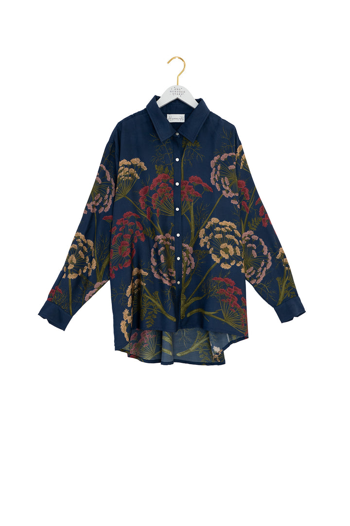 Parsley Seed Navy Oversized Shirt